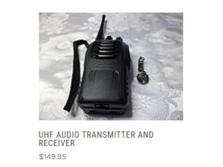 Get our Convert UHF/FM Transmitter with highly sensitive audio microphones